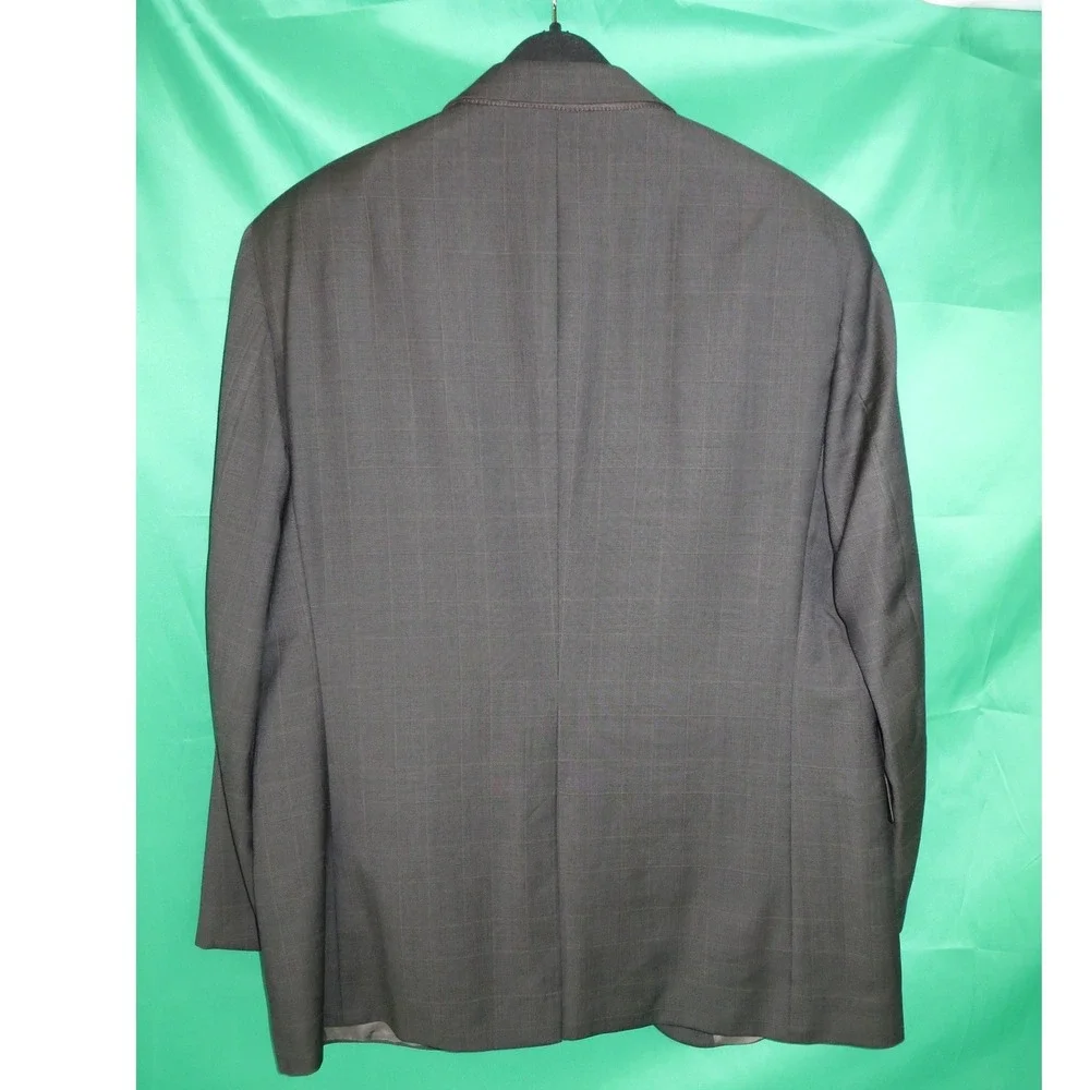 Jos. A. Bank Signature 2-Pc Brown Glen Plaid 100% Wool Suit 2 Button 46R/41x31.5 - Picture 9 of 16